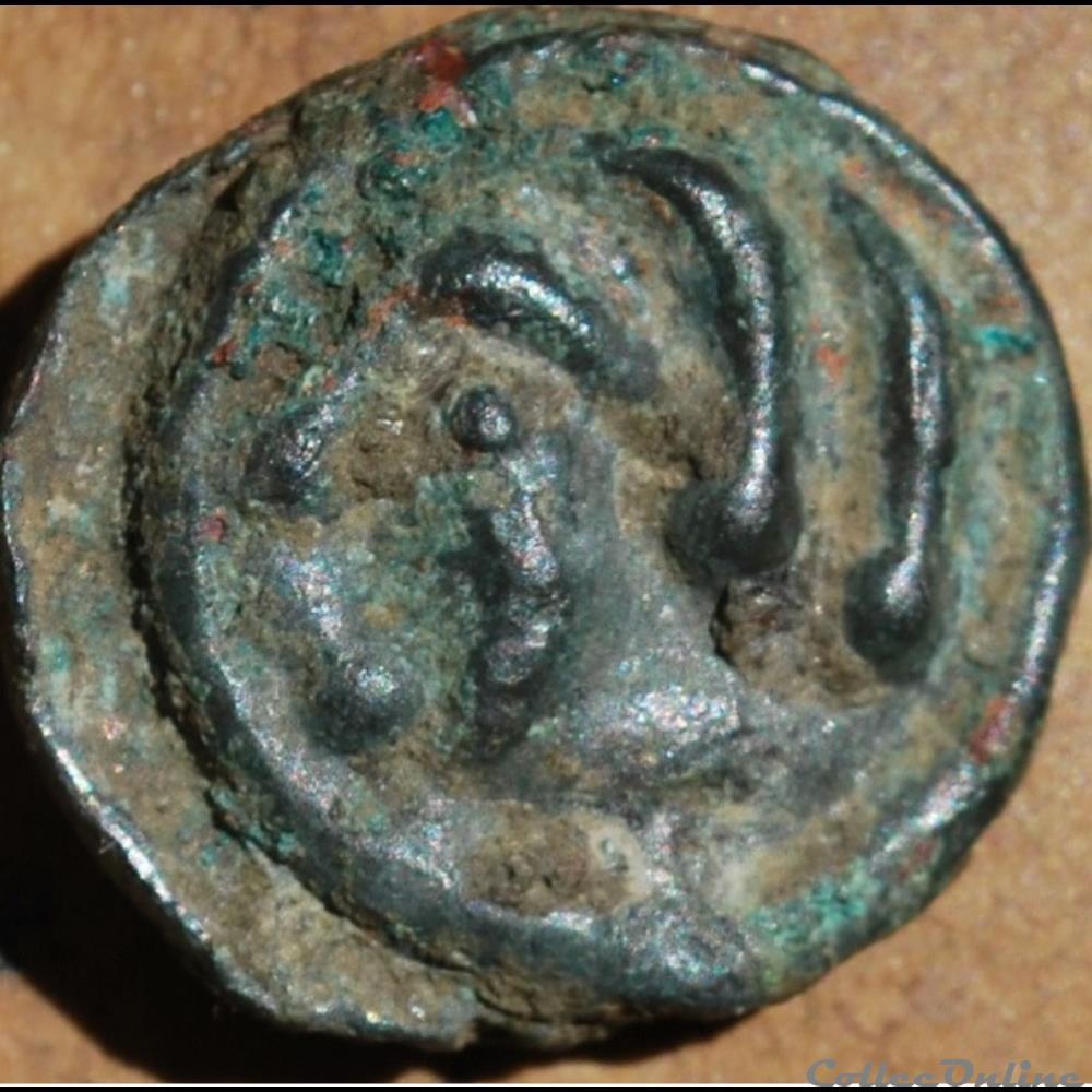 DT 3504 Potin au sanglier type lourd monnaie antique gauloise dt 3504 potin au sanglier type lourd