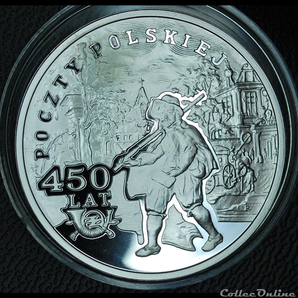 10 zlotych 2008 450 ans de la poste polonaise monnaie monde pologne 10 zlotych 2008 450 ans de la poste polonaise
