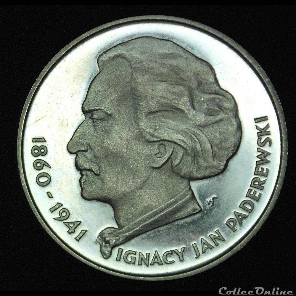 100 zlotych 1975 Paderewski monnaie monde pologne 100 zlotych 1975 paderewski