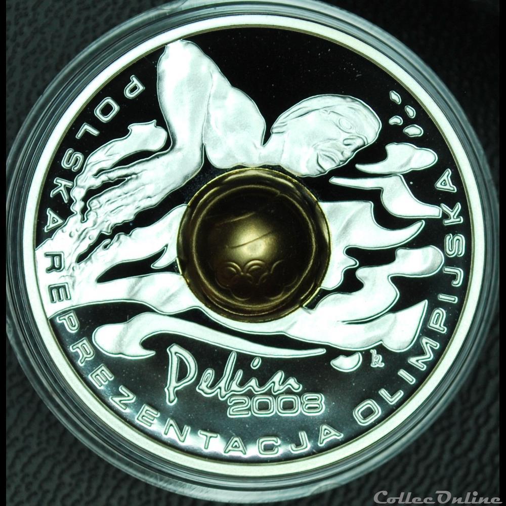 10 zlotych 2008 JO Pékin 2 monnaie monde pologne 10 zlotych 2008 jo pekin 2