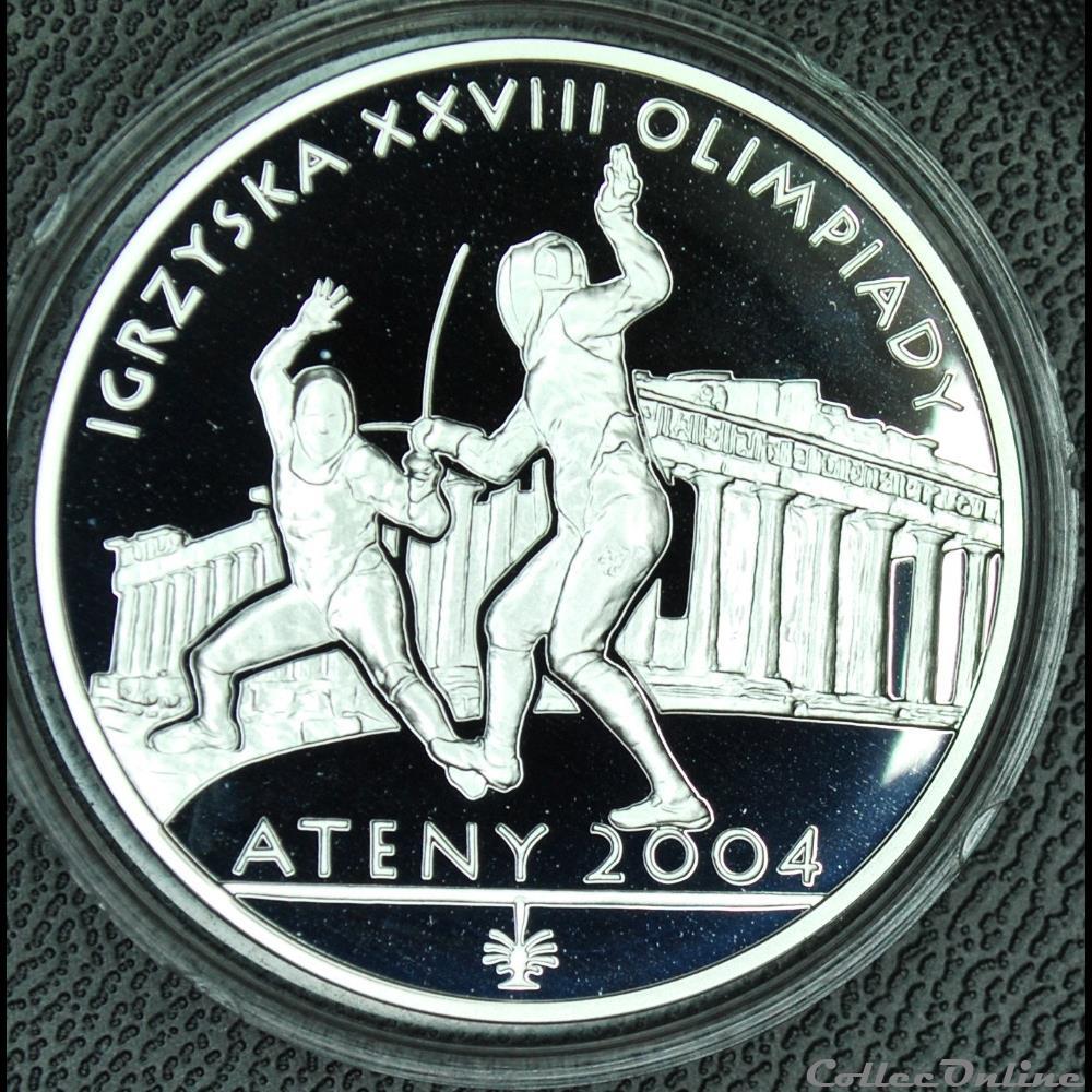 10 zlotych 2004 Athènes monnaie monde pologne 10 zlotych 2004 athenes