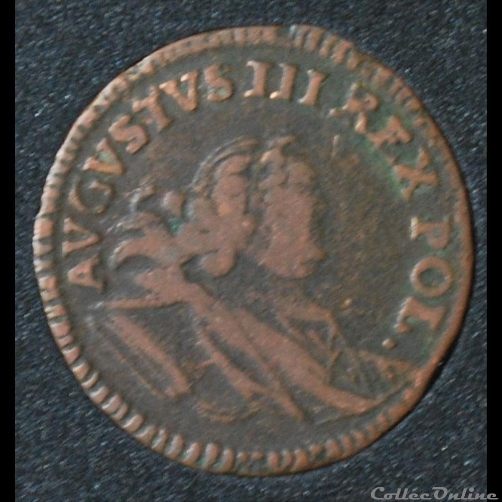 1 Grosz 1753 Auguste III monnaie monde pologne 1 grosz 1753 auguste iii