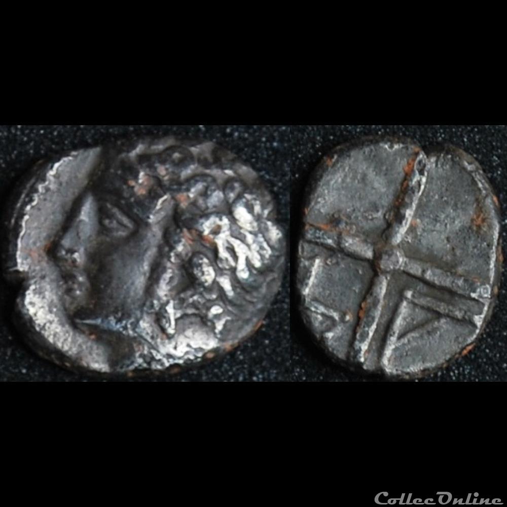monnaie antique grecque obole de marseille tete a gauche