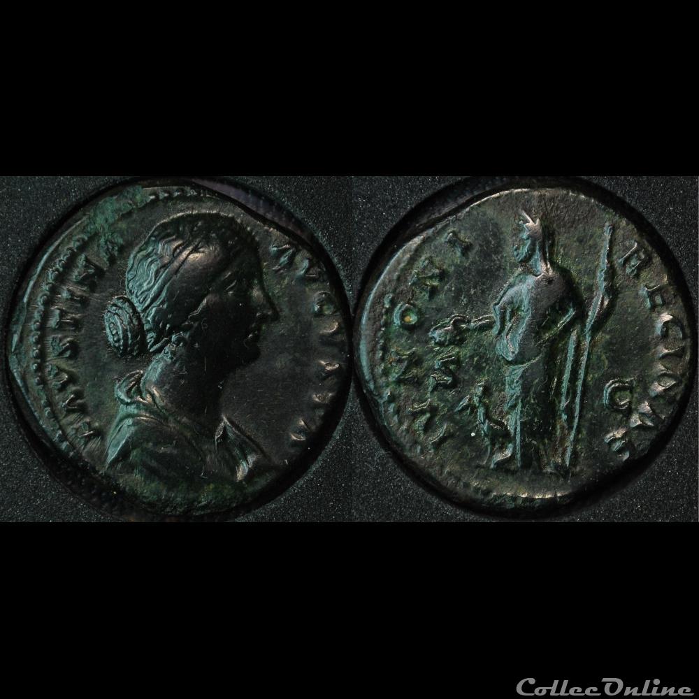As Faustine la jeune IVNONI REGINAE monnaie antique romaine as faustine la jeune ivnoni reginae