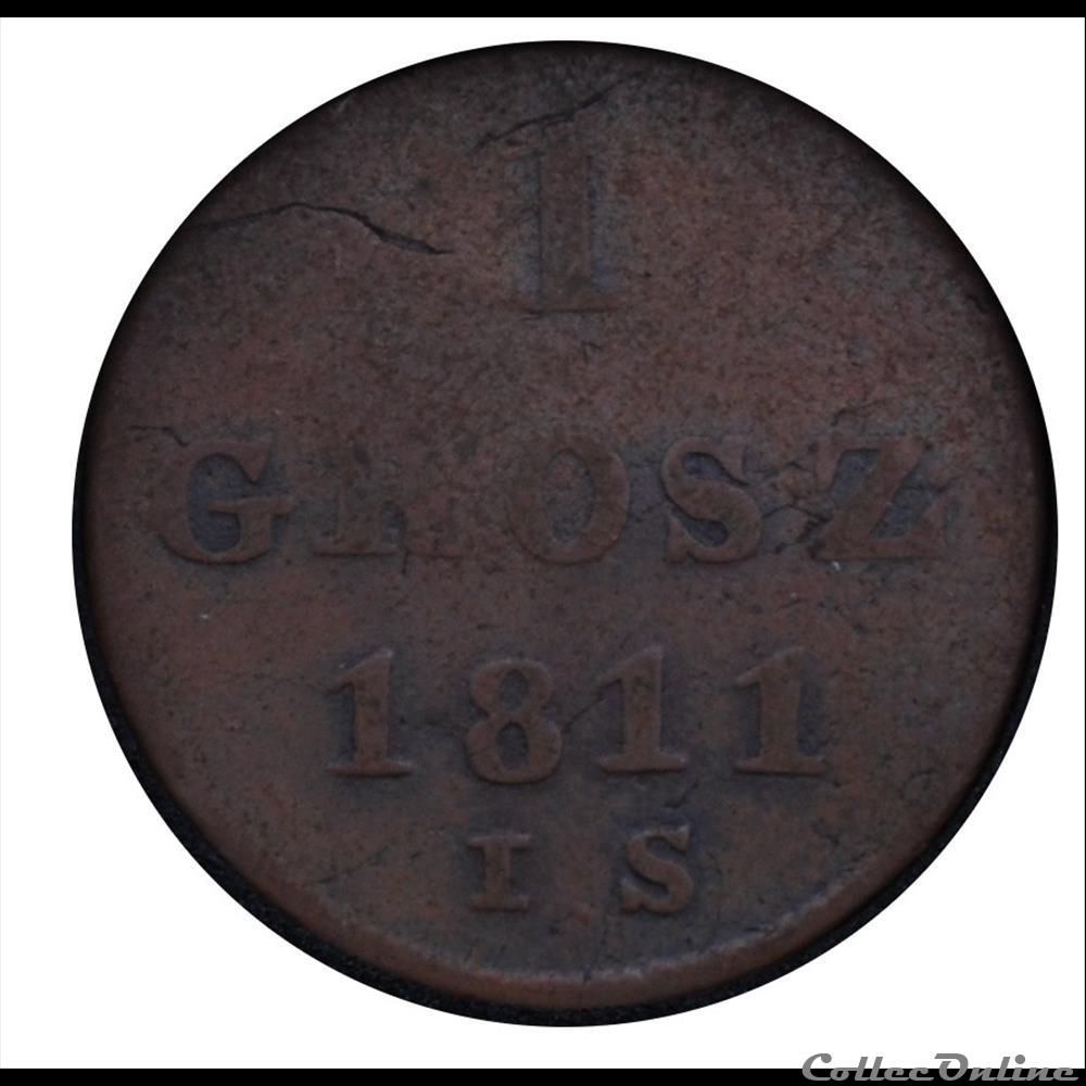1 grosz 1811 Principauté de Varsovie monnaie monde pologne 1 grosz 1811 principaute de varsovie