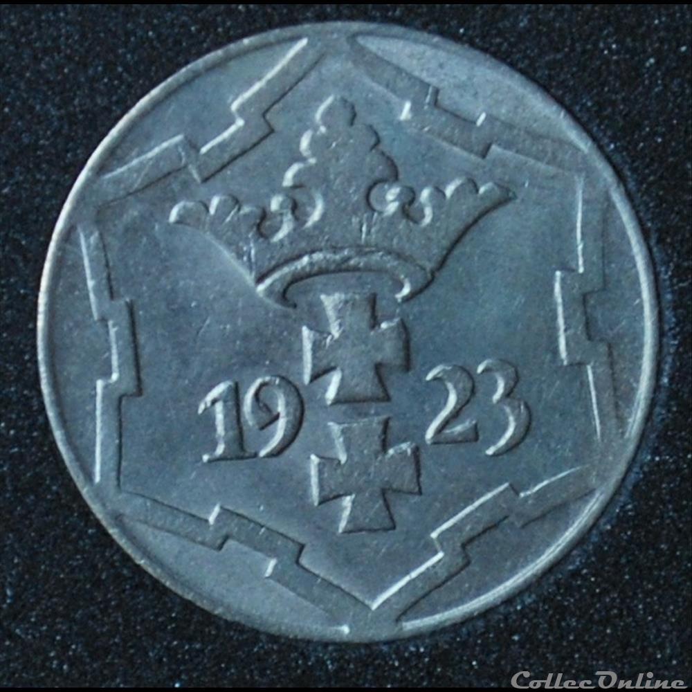 monnaie monde pologne 10 pfennige 1923 dantzig