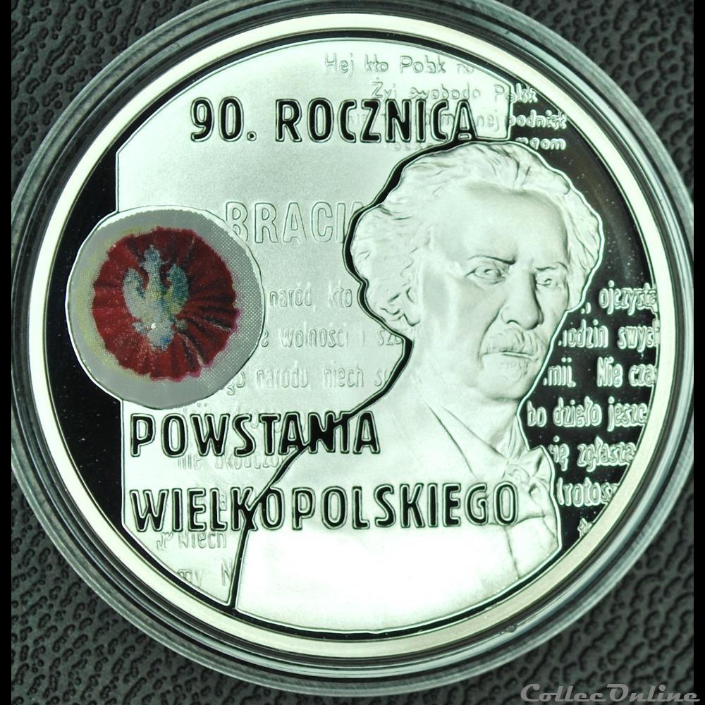 10 zlotych 2008 90 ans du soulèvement monnaie monde pologne 10 zlotych 2008 90 ans du soulevement
