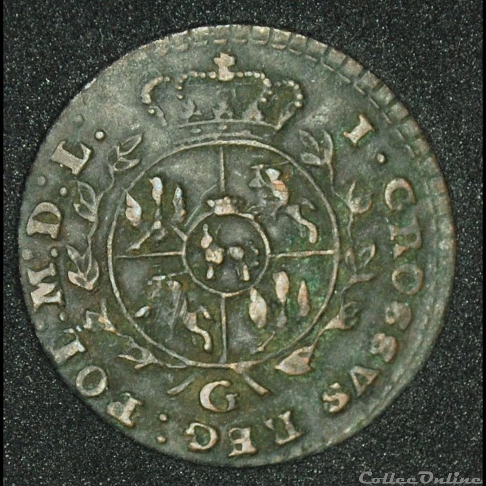 1 Grossus Stanislaw August Poniatowski monnaie monde pologne 1 grossus stanislaw august poniatowski