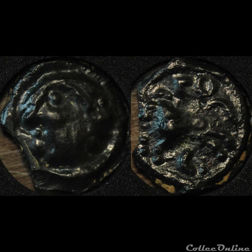 Séquanes - TOC au cheval monnaie antique gauloise sequanes toc au cheval