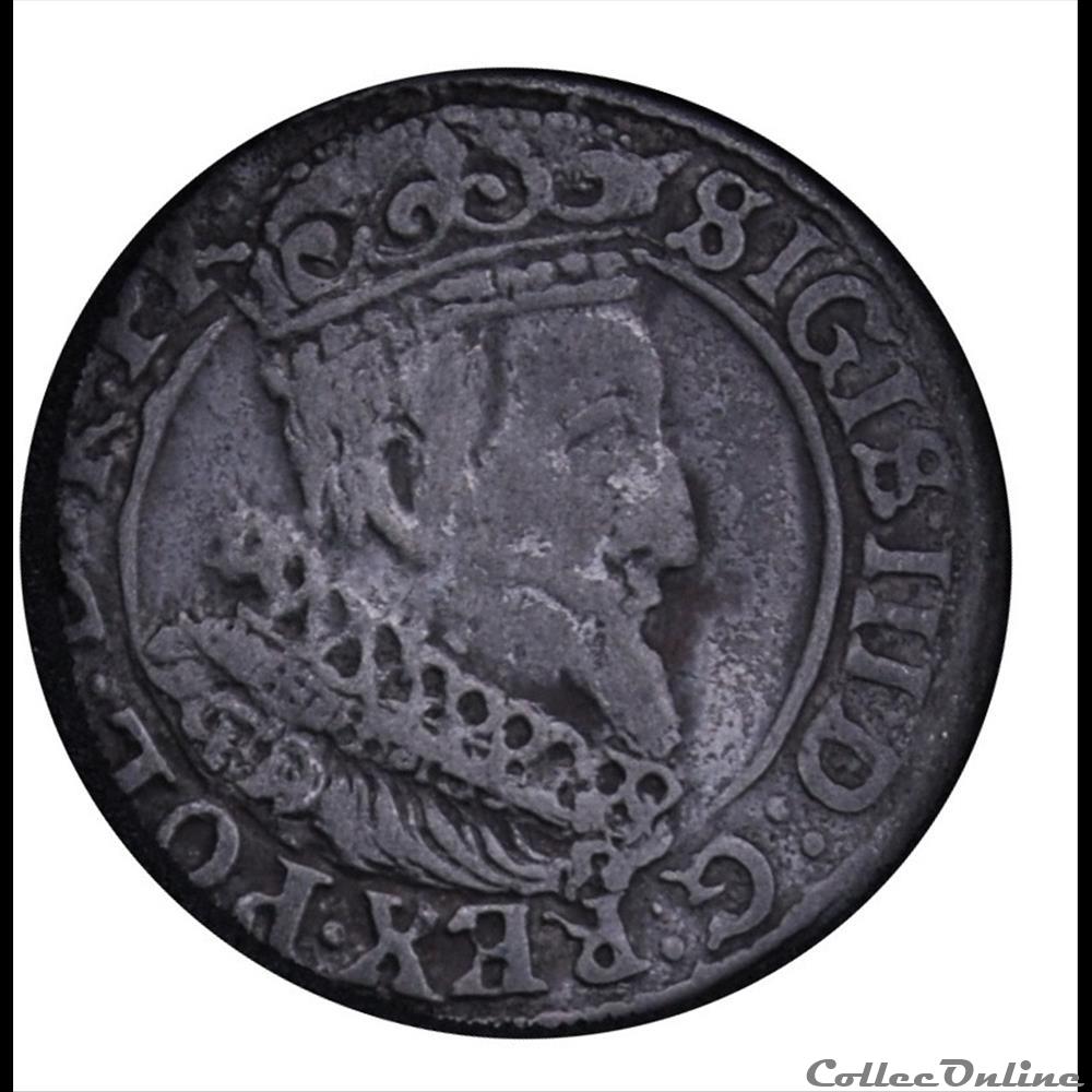 Grossus Gdansk Sigismond III monnaie monde pologne grossus gdansk sigismond iii