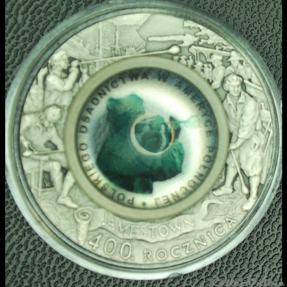 10 zlotych 400 ans des polonais en Amérique monnaie monde pologne 10 zlotych 400 ans des polonais en amerique