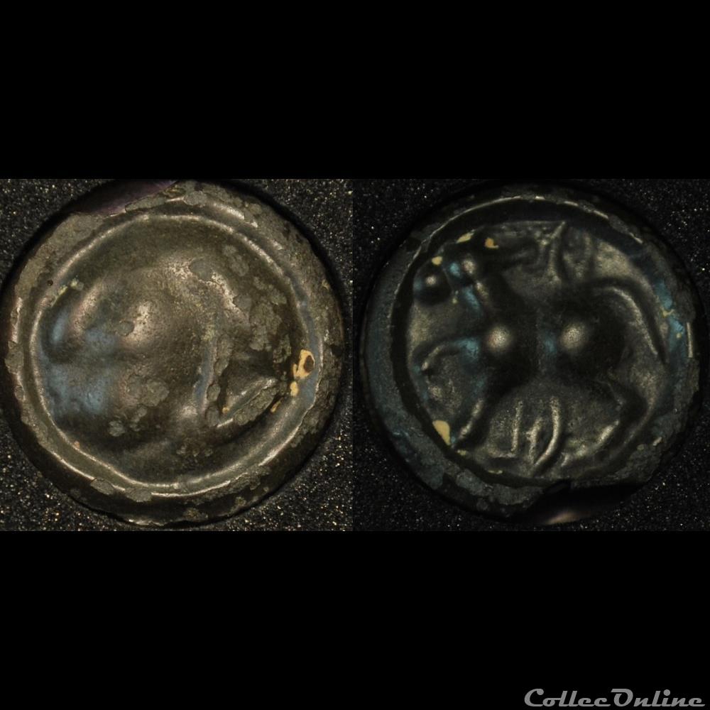 Séquanes - TOC au cheval, petit module monnaie antique gauloise sequanes toc au cheval petit module