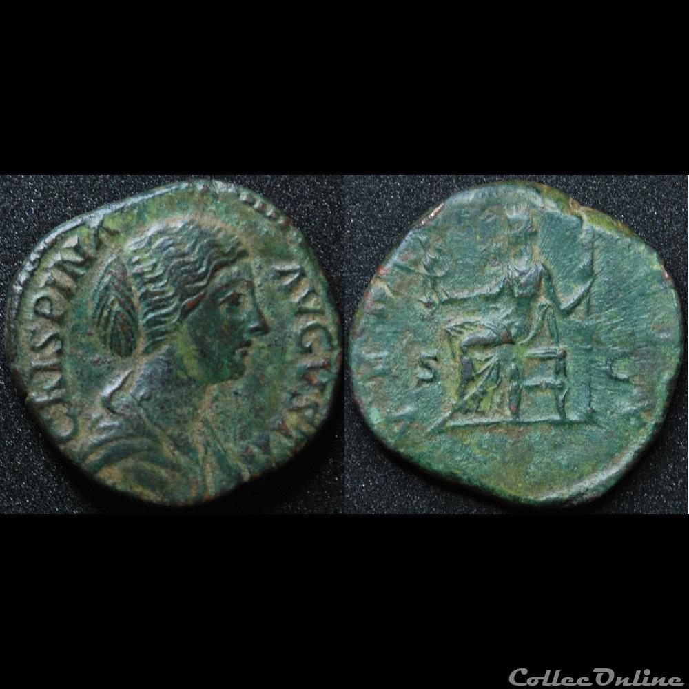 Sesterce Crispine VENVS F-ELIX / S|C monnaie antique romaine sesterce crispine venvs f elix s c