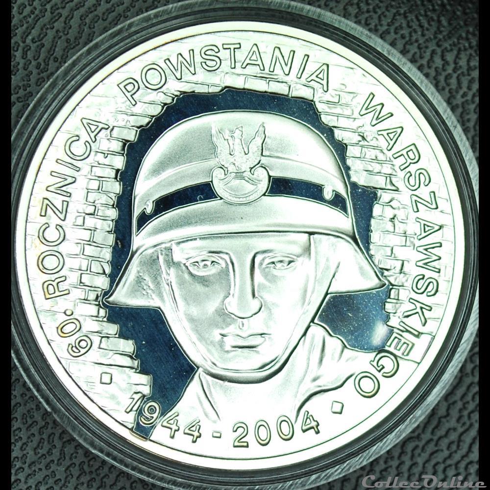 10 zlotych 2004 Soulèvement de Varsovie monnaie monde pologne 10 zlotych 2004 soulevement de varsovie