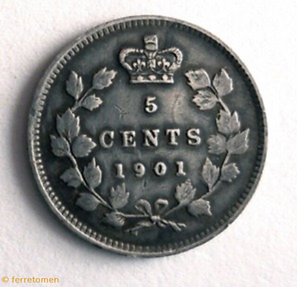 Victoria | 1901 | 5 Cents coins world canada victoria 1901 5 cents