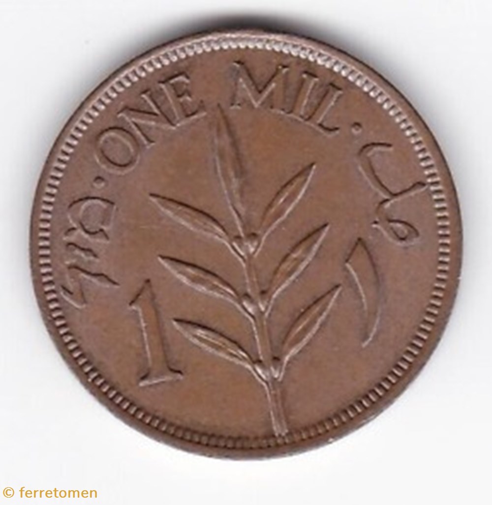 Palestine | 1927 | 1 Mil coins colonial british colonies palestine 1927 1 mil