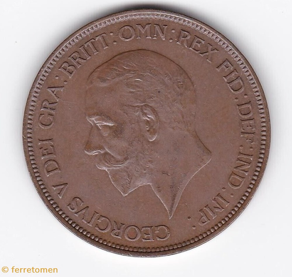 George V | 1936 | Penny coins world united kingdom george v 1936 penny