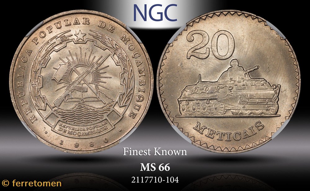Mozambique MS66 | 1980 | 20 Metical coins world mozambique ms66 1980 20 metical
