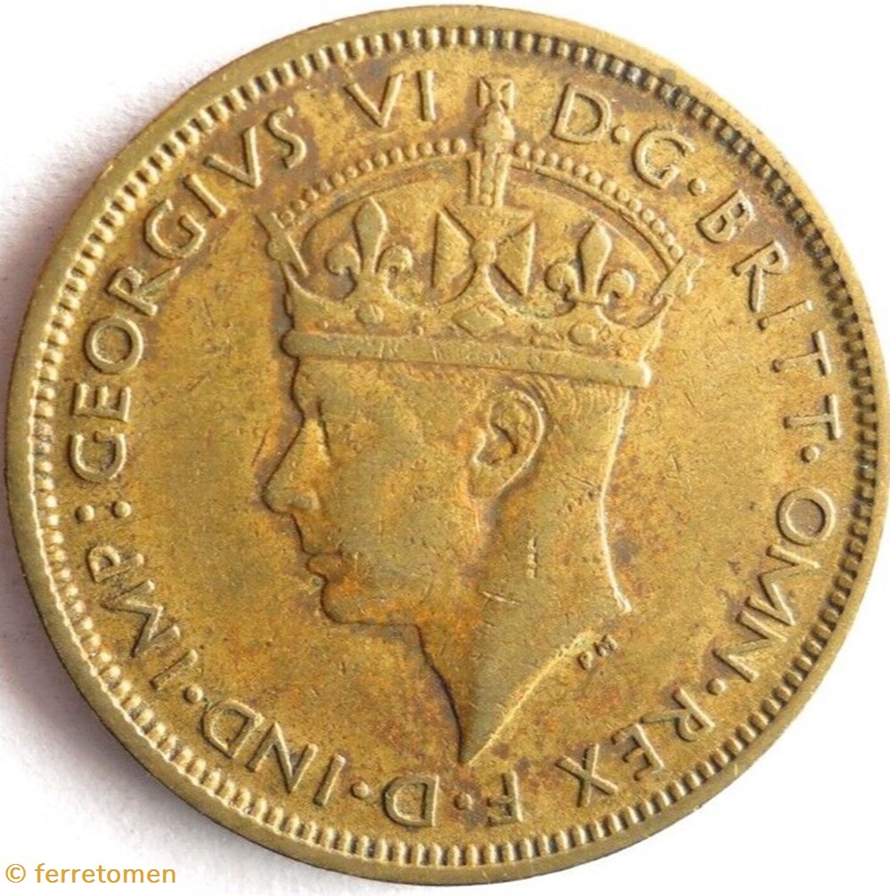 Colonial West Africa | 1943 | George VI | Shilling coins british colonies colonial west africa 1943 george vi shilling