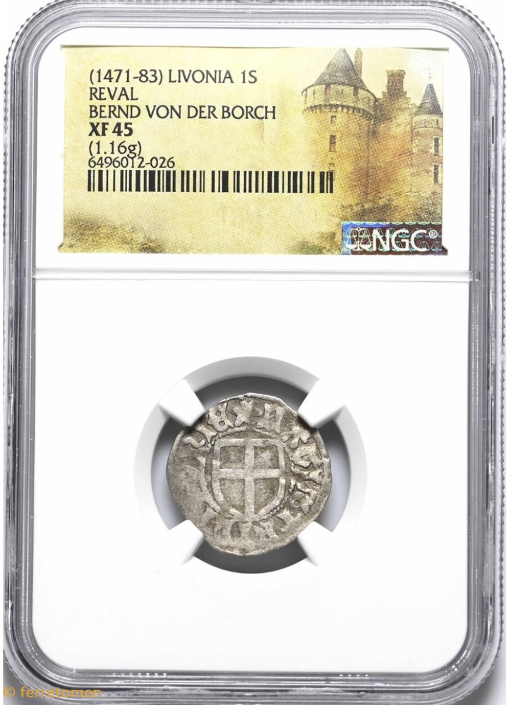 coins european medieval livonia teutonic order 1471 83 schilling