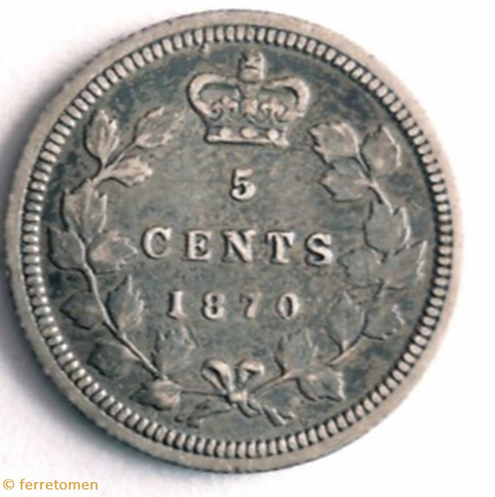 Victoria | 1870 | 5 Cents coins world canada victoria 1870 5 cents