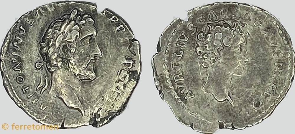 Antoninus Pius & Marcus Aurelius | 140 CE coins ancient romans imperial and republican antoninus pius marcus aurelius 140 ce