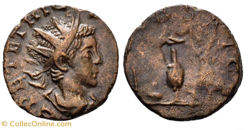 Tetricus II | 273-274 CE | Radiate/Pontifical Instruments coins ancient to romans imperial and republican tetricus ii 273 274 ce radiate pontifical instruments