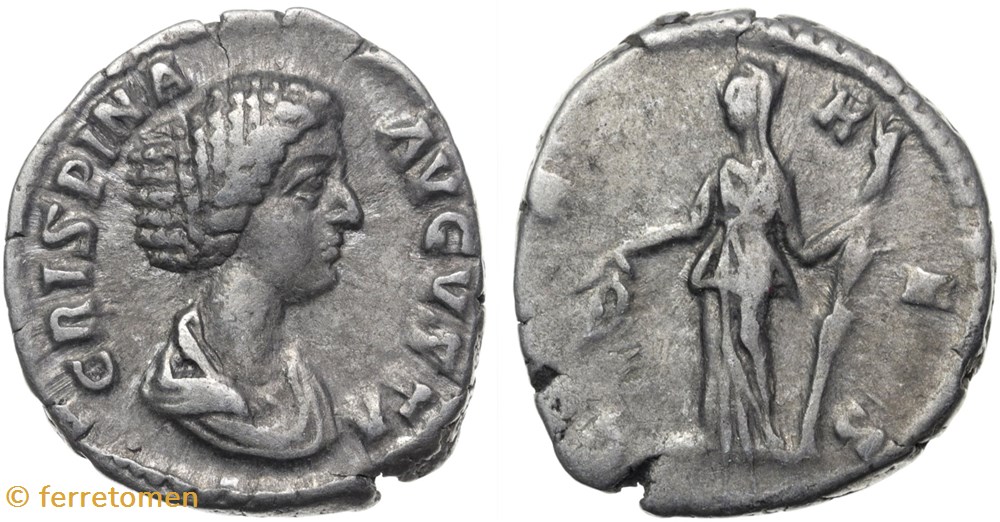 Crispina | 178-182 CE | Draped bust/Ceres coins ancient to romans imperial and republican crispina 178 182 ce draped bust ceres