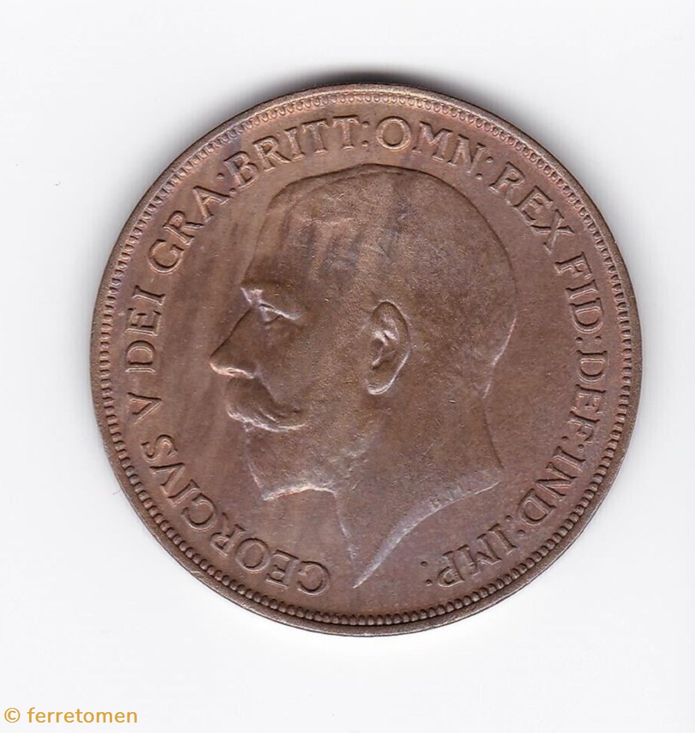 George V | 1916 | Penny coins world united kingdom george v 1916 penny