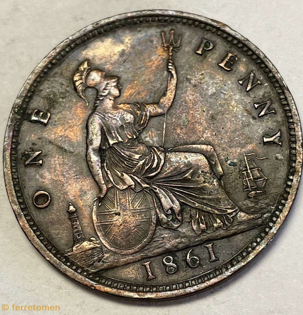coins world united kingdom victoria 1861 one penny