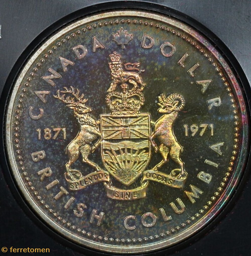 coins world canada british columbia centennial 1971 elizabeth ii