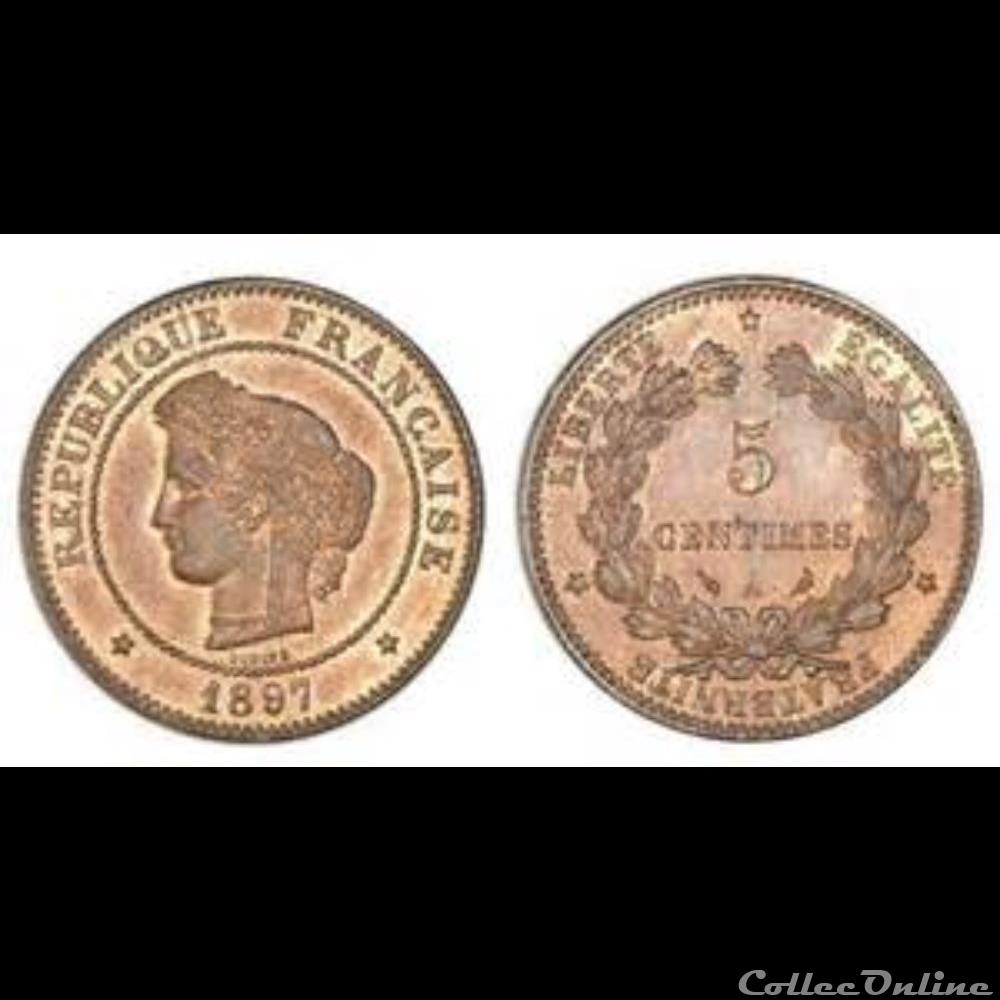 5 Centimes 1897 Céres A monnaie france moderne 5 centimes 1897 ceres a