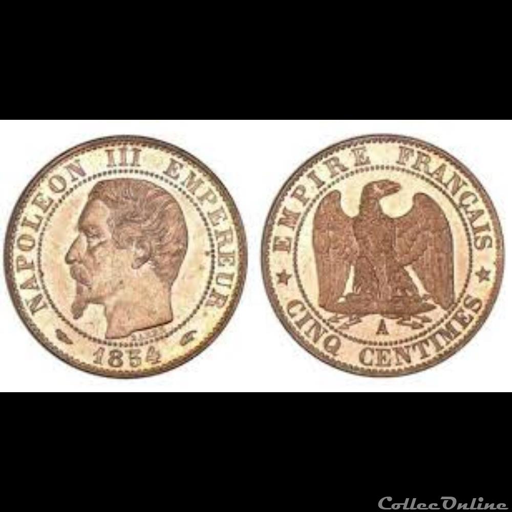 5 centimes 1854 Napoléon III Tête nue A monnaie france moderne 5 centimes 1854 napoleon iii tete nue a