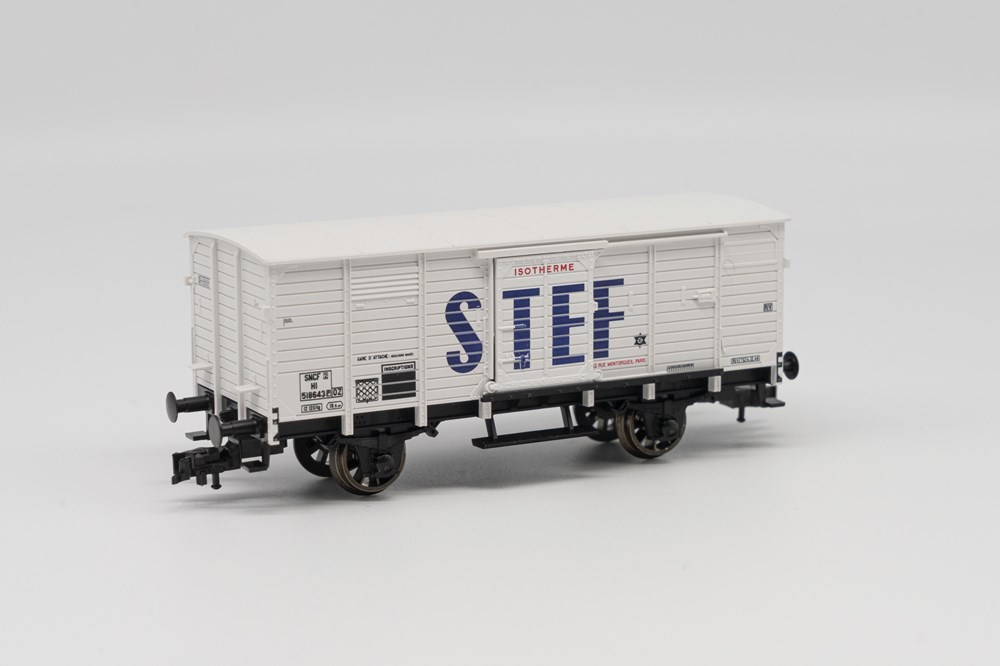 Wagon Frigorifique métallique STEF SNCF Fleischmann 5361F maquettisme trains electriques wagons pour transport de marchandises wagon frigorifique metallique stef sncf fleischmann 5361f