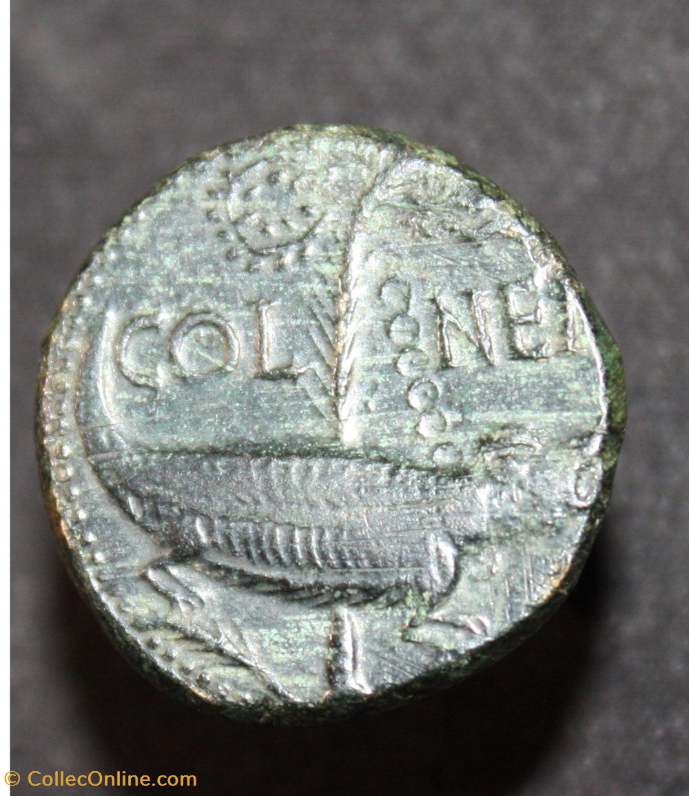 Dupondius de Nimes - Type 3 monnaies antiques a romaines imperiales et republicaines dupondius de nimes type 3