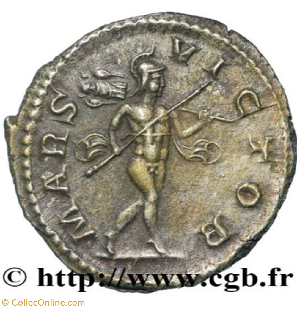 Elagabal (218/222) - Denier - Mars Victor monnaies antiques romaines imperiales et republicaines elagabal 218 222 denier mars victor