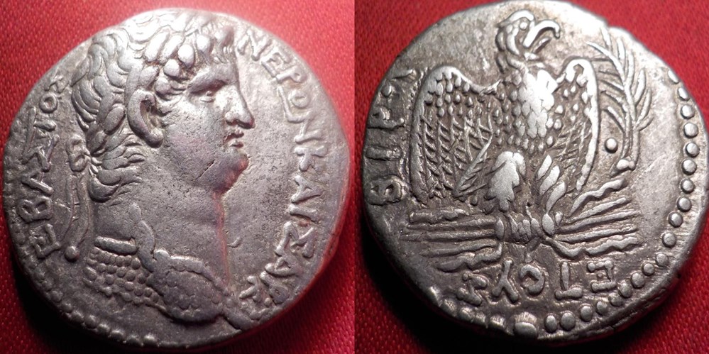 NERO AR silver Tetradrachm. Antioch 54-68 AD coins ancient to romans provincial nero ar silver tetradrachm antioch 54 68 ad