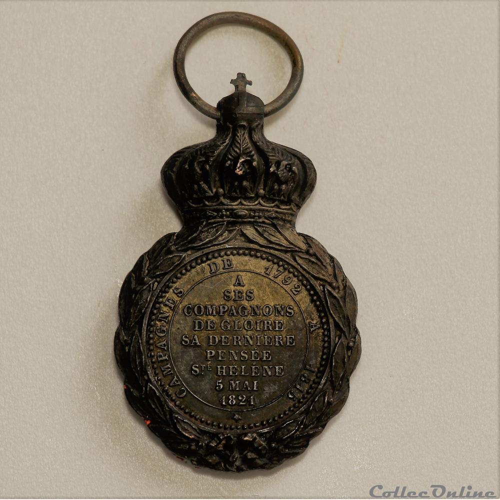 MEDAILLE DE SAINTE HELENE 1857 militarium insigne medaille de sainte helene 1857