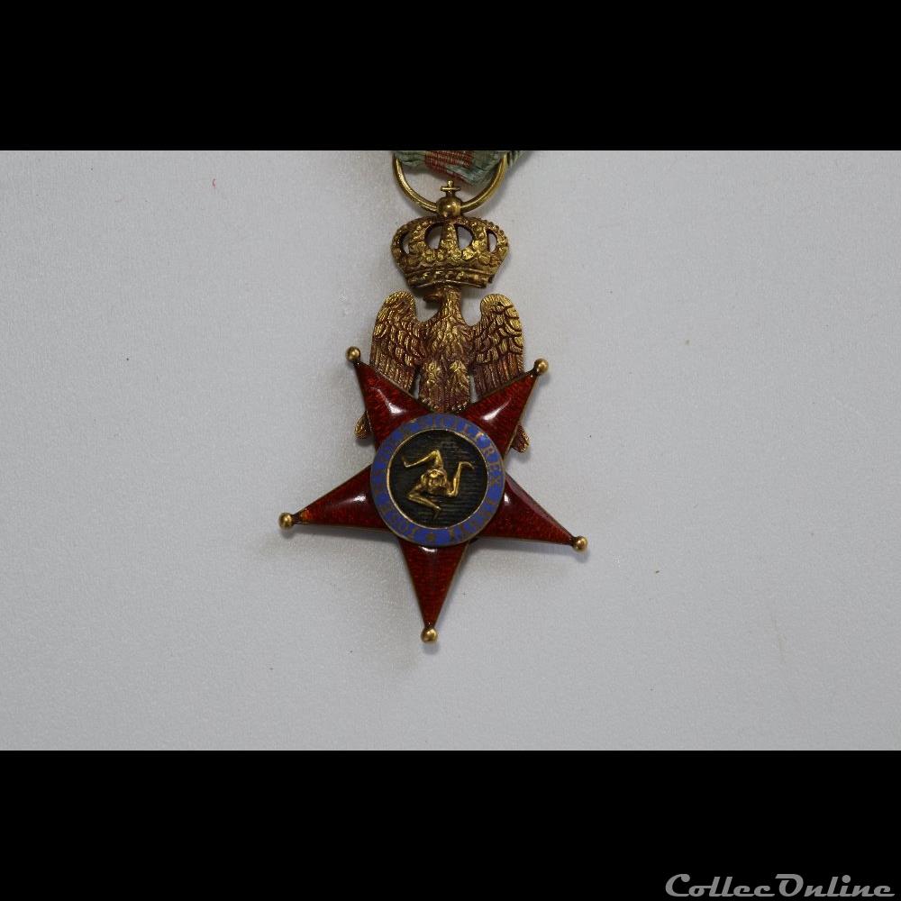 ORDRE DES DEUX SICILES 1808 militarium medaille insigne ordre des deux siciles 1808