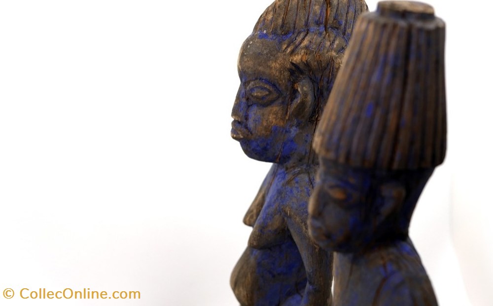 Couple de statuettes IBEDJI art antiquites africain couple de statuettes ibedji