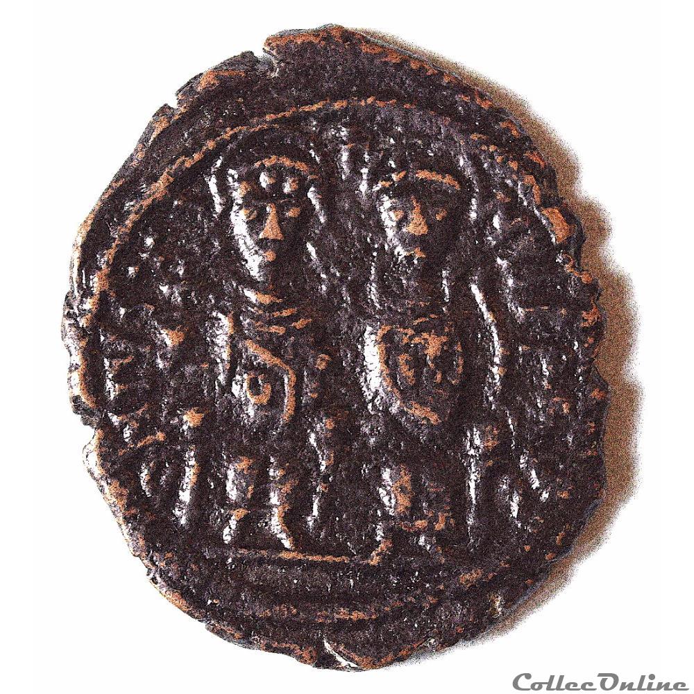 Justin II et Sophie (565 - 578 AD) Follis Nicomédie monnaie antique byzantine justin ii et sophie 565 578 ad follis nicomedie