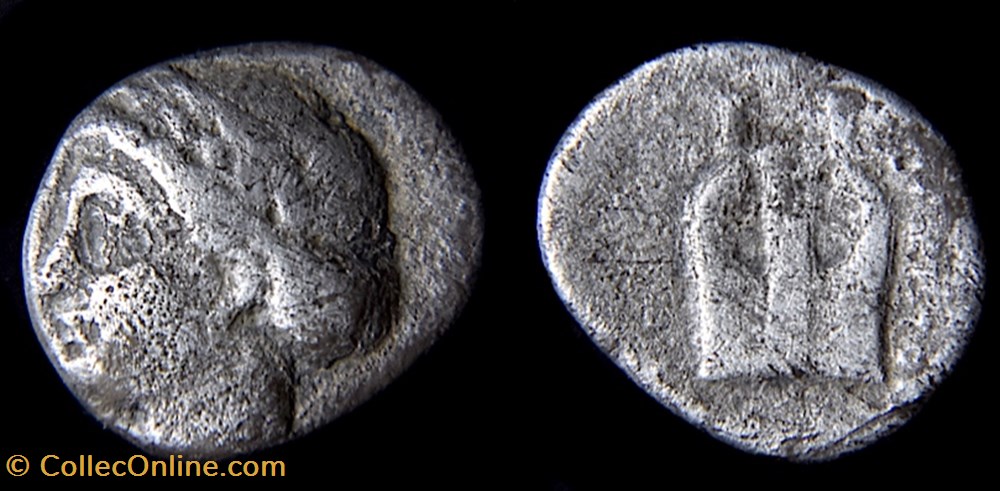 Ionie - Kolophon (BC 375-360) Diobole monnaie antique av jc a ap grecque ionie kolophon bc 375 360 diobole