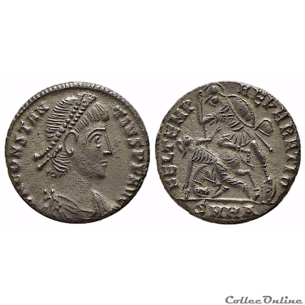monnaie antique romaine constance ii maiorina centenonialis heraclea fel temp reparatio ric 90
