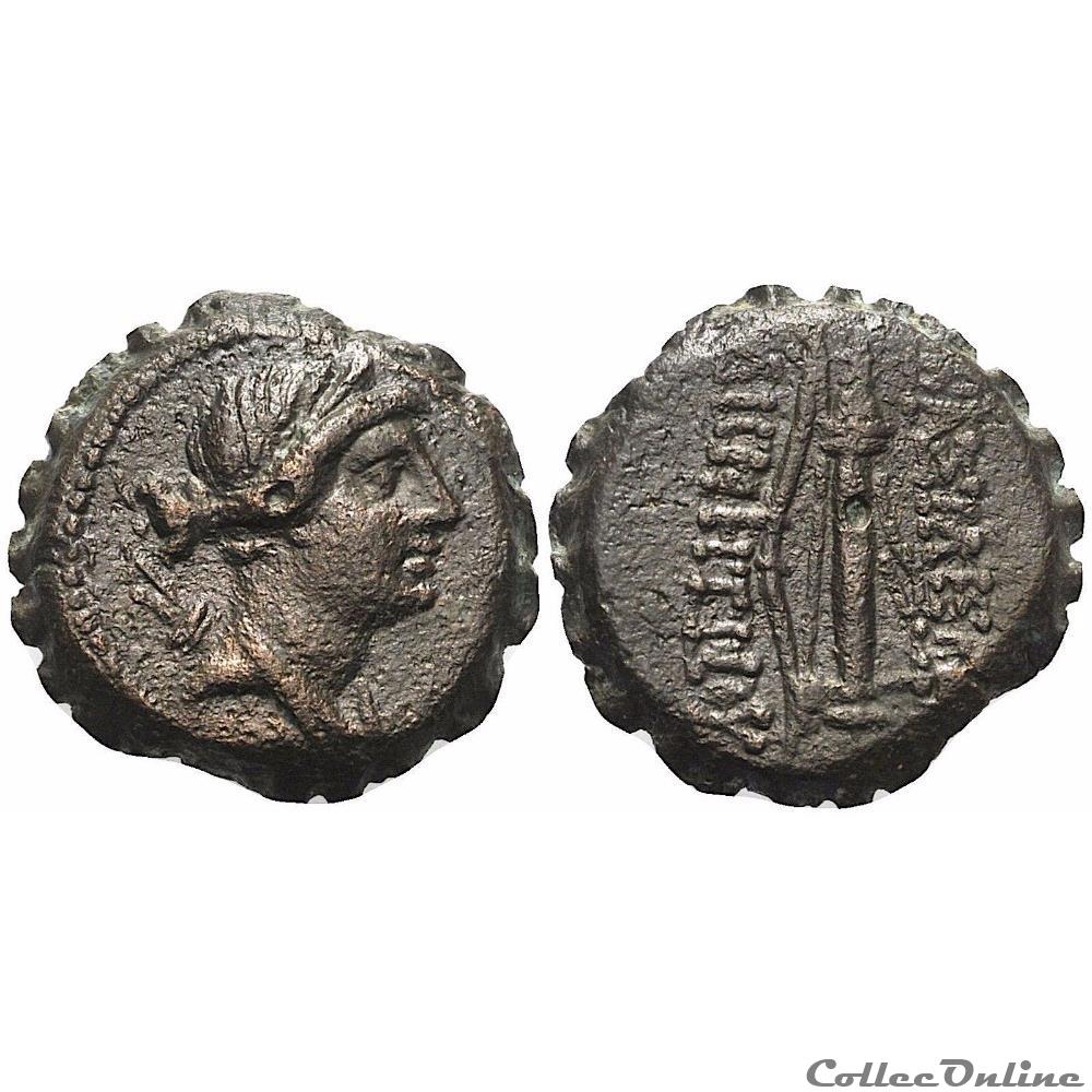 Demetrios I Soter (162-150 av. J.-C.). Bronze Serratus monnaie antique jc ap grecque demetrios i soter 162 150 av j c bronze serratus