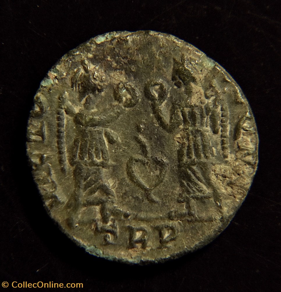 CONSTANS (335-350) Nummus Trèves - date 341/347 A.D - RIC 185 3 monnaies antiquite av jc ap romaines republicaines imperiales constans 335 350 nummus treves date 341 347 a d ric 185