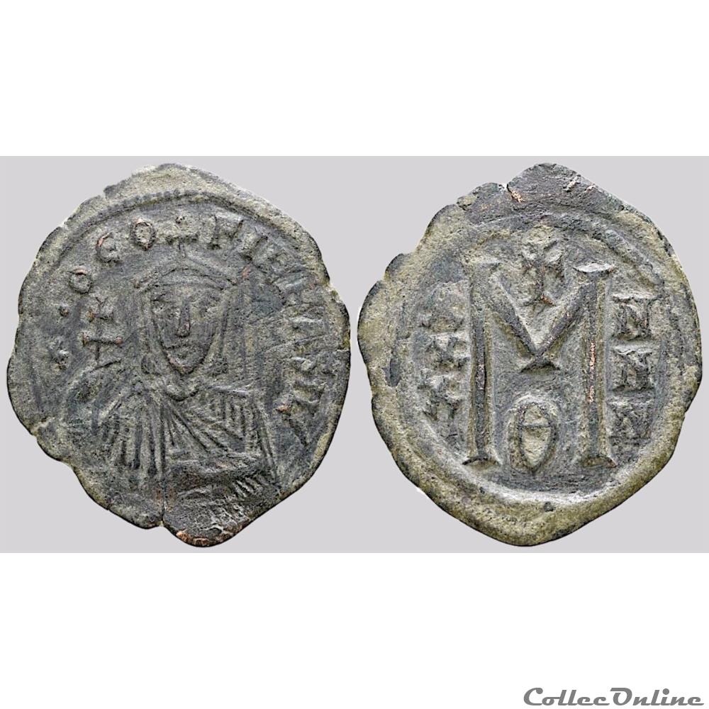 Théophile, follis type 2, Constantinople, 9e officine, Constantinople (829-831 A.D) monnaie antique byzantine theophile follis type 2 constantinople 9e officine constantinople 829 831 a d