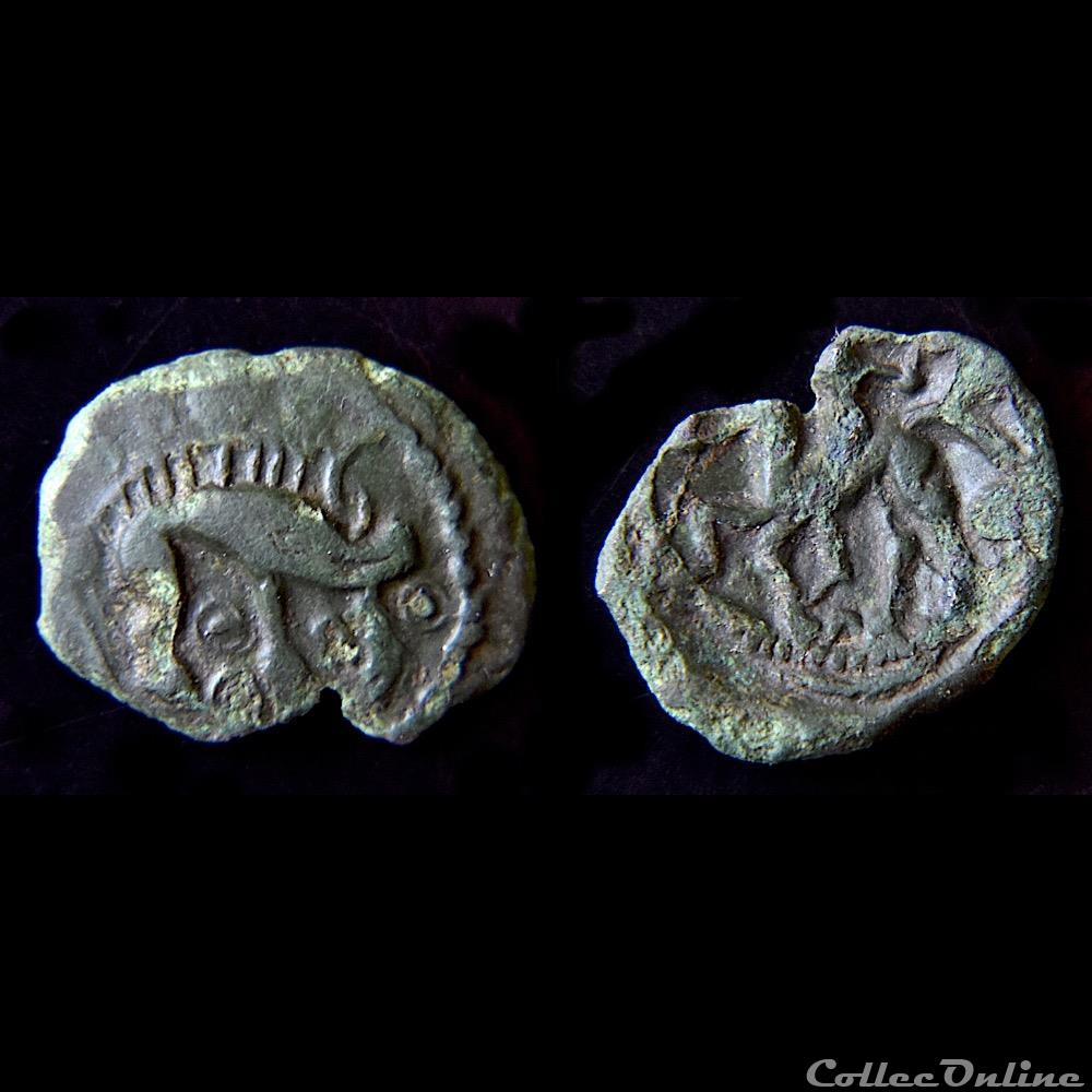 Ambiani, AE bronze. Classe V. au Sanglier et au Cavalier monnaies antiquite jc ap celtes ambiani ae bronze classe v au sanglier et au cavalier