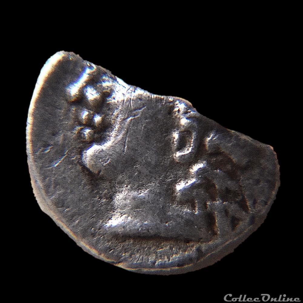 Obole Nemausus au "N" (de 120 à 49 av.J.-C.) "Tête juvénile à gauche" - MA bouletées monnaie antique jc ap gauloise obole nemausus au n de 120 a 49 av j c tete juvenile a gauche ma bouletees