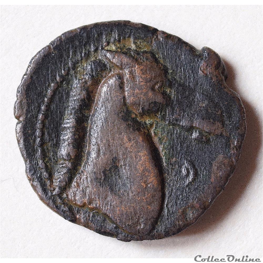 ZEUGITANE - CARTHAGE Shekel ou Unité de Bronze (300 - 264 av.jc) monnaie antique ap grecque zeugitane carthage shekel ou unite de bronze 300 264 av jc