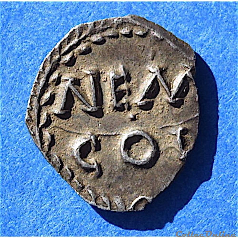 NEMAUSUS - NÎMES Obole NEM COL (40 - 27 Av. JC) 3 monnaie antique gauloise nemausus nimes obole nem col 40 27 av jc